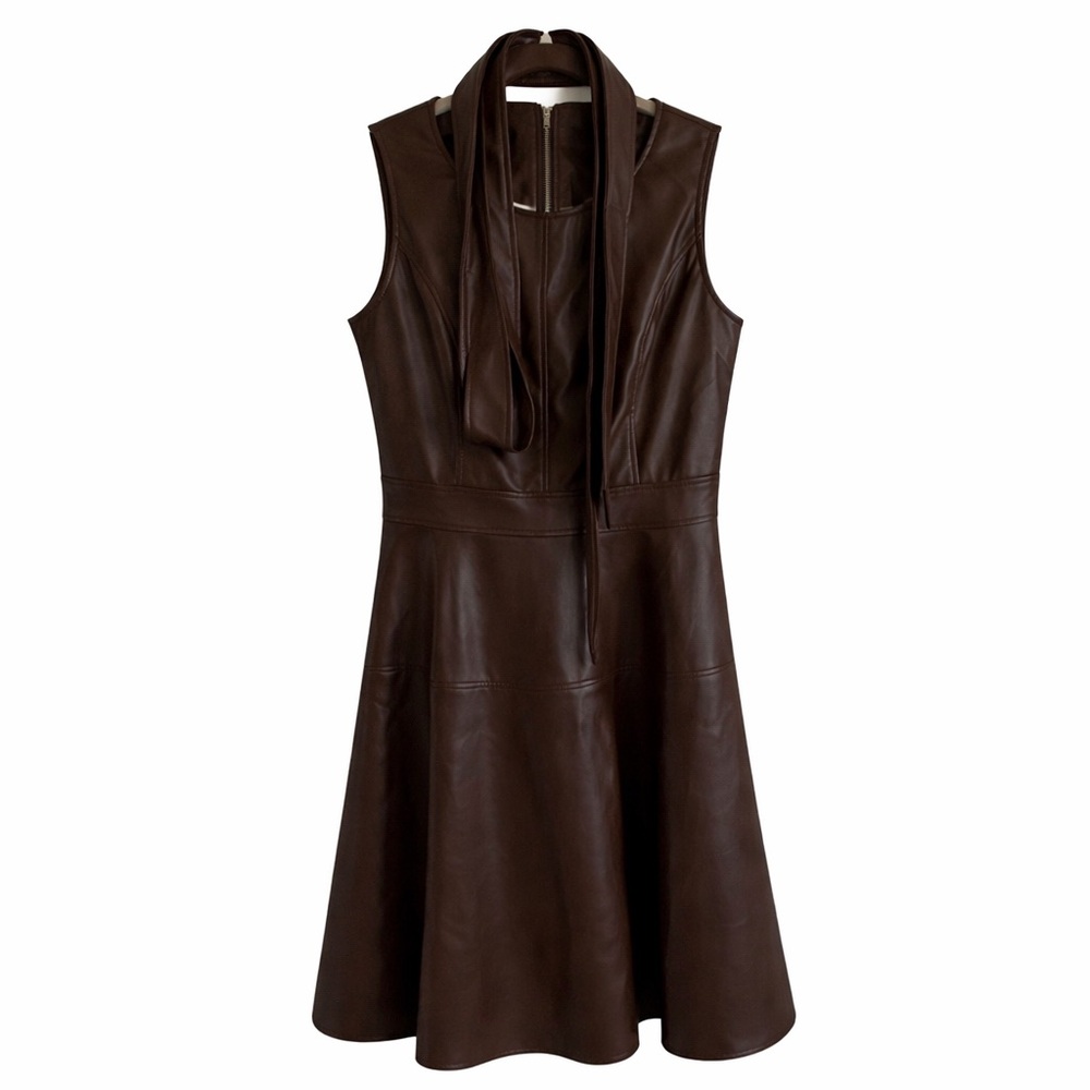 Elegant Brown Midi Dress